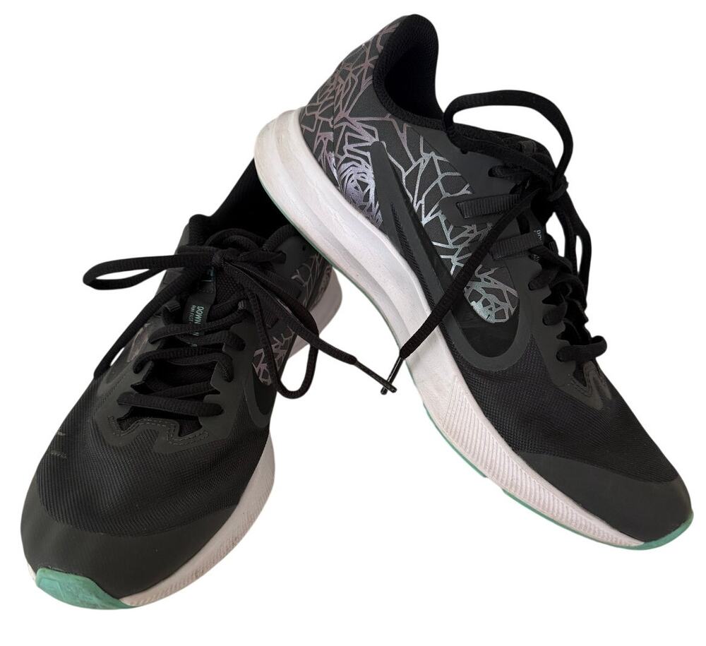 Nike Girls Holigraphic Black Downshifter 9 Rebel Shoes 5.5Y Sports Athletic Walk